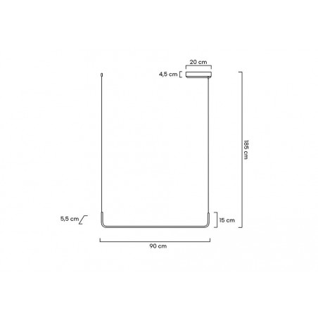 MSE010100330 MOOSEE lampa wisząca SHAPE 90 czarna