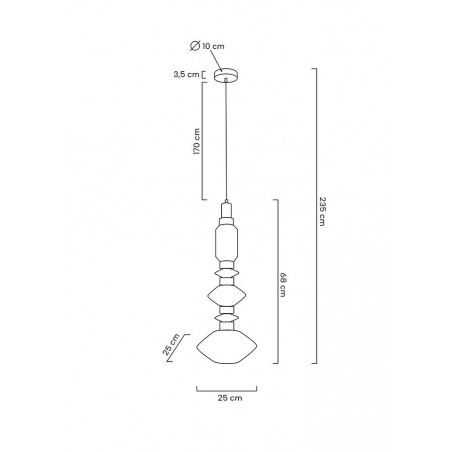 MSE1501100212 MOOSEE lampa wisząca VASO złota