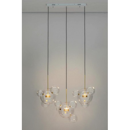XCP9148-3B Lampa wisząca CAPRI LINE 3 złota - 180 LED, aluminium, szkło