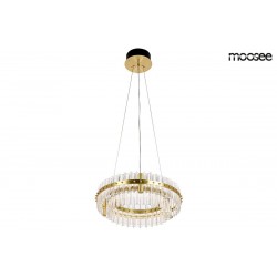 MSE010100166 MOOSEE lampa wisząca SATURNUS 47 DUO złota - LED, kryształ, stal szczotkowana
