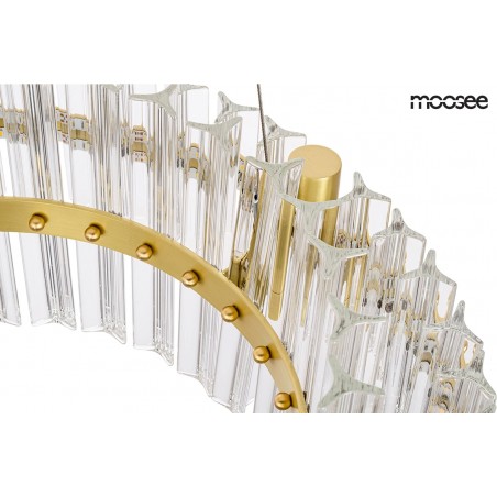 MSE010100166 MOOSEE lampa wisząca SATURNUS 47 DUO złota - LED, kryształ, stal szczotkowana