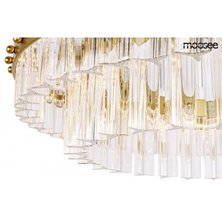 MSE010100166 MOOSEE lampa wisząca SATURNUS 47 DUO złota - LED, kryształ, stal szczotkowana