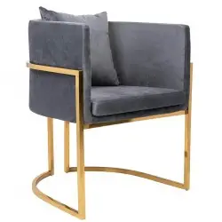 MSE011000303.V23 Fotel CHLOE VELVET ciemny szary