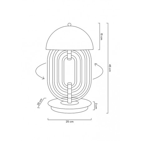 MSE010300152 MOOSEE lampa stołowa BOTTEGA złota / czarna