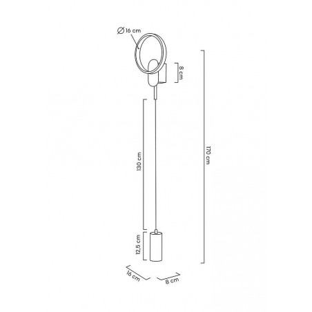 MSE010100344 MOOSEE lampa ścienna COMO czarna