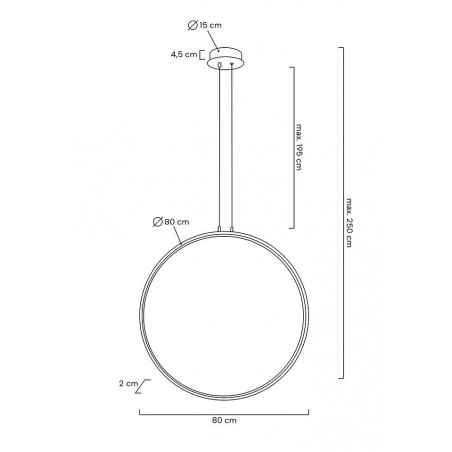 MSE010100373 MOOSEE lampa wisząca CIRCULO 80 czarna