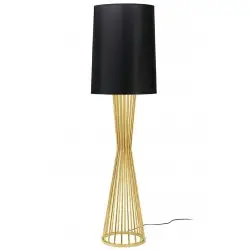 XCF7583-145 Lampa podłogowa HOLMES złota z czarnym kloszem - metal