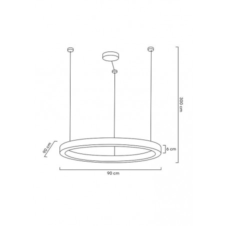 MSE010100190 MOOSEE lampa wisząca RING LUXURY 90  złota