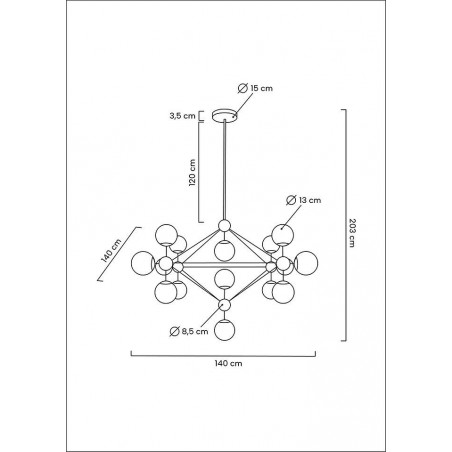 MSE010100179 MOOSEE lampa wisząca ASTRIFERO 15 czarna