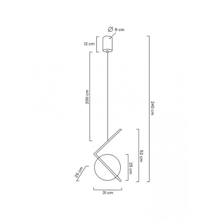 MSE1501100166 MOOSEE lampa wisząca ECHO złota