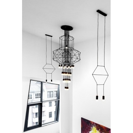 JD0032-43P Lampa wisząca FLUSSO 43 czarna