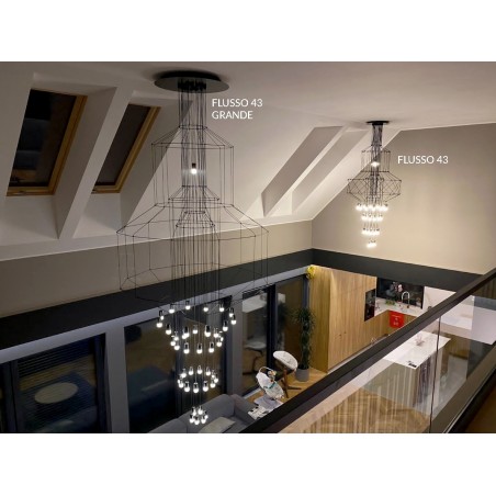 JD0032-43P Lampa wisząca FLUSSO 43 czarna