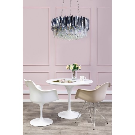 GT-09R.100 Stół TULIP PREMIUM 100 biały  - MDF, metal