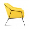 MSE011000308.V20 Fotel EMMA VELVET żółty welur - podstawa metal czarna