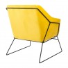 MSE011000308.V20 Fotel EMMA VELVET żółty welur - podstawa metal czarna