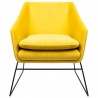 MSE011000308.V20 Fotel EMMA VELVET żółty welur - podstawa metal czarna
