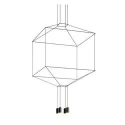 91906 Lampa wisząca FLUSSO 4 czarna
