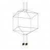 91906 Lampa wisząca FLUSSO 4 czarna