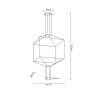 91906 Lampa wisząca FLUSSO 4 czarna