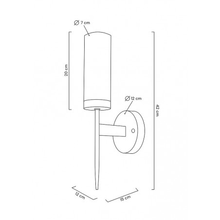 MSE010400197 MOOSEE lampa ścienna TORCH złota