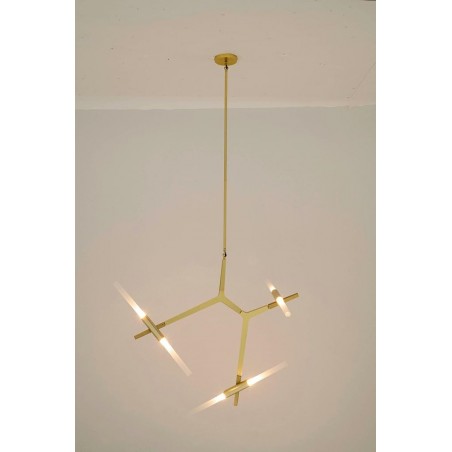 XCP8053-6.GOLD Lampa wisząca CANDELABR 6 złota - aluminium, szkło