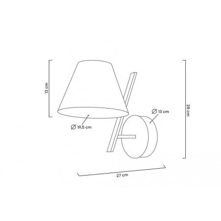 MSE010100260 MOOSEE lampa ścienna MAGO czarna