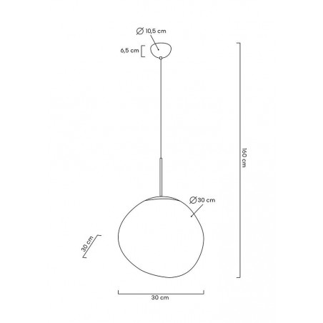 MSE1501100424 MOOSEE lampa wisząca FUSION 30 miedziana  - akryl