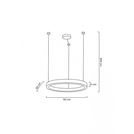 MSE010100150 MOOSEE lampa wisząca RING LUXURY 50  złota