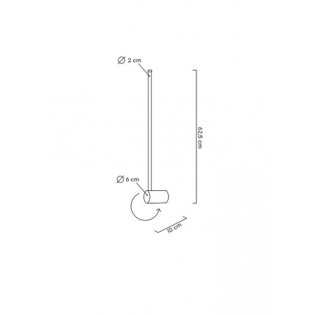 MSE1501100134 MOOSEE lampa ścienna OMBRE 60 złota