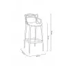 BS-936B.75.BLACK Krzesło barowe HILO PREMIUM 75 cm czarne