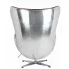KH1501100205 Fotel EGG AVIATOR PU brązowy