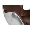 KH1501100205 Fotel EGG AVIATOR PU brązowy