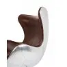 KH1501100205 Fotel EGG AVIATOR PU brązowy