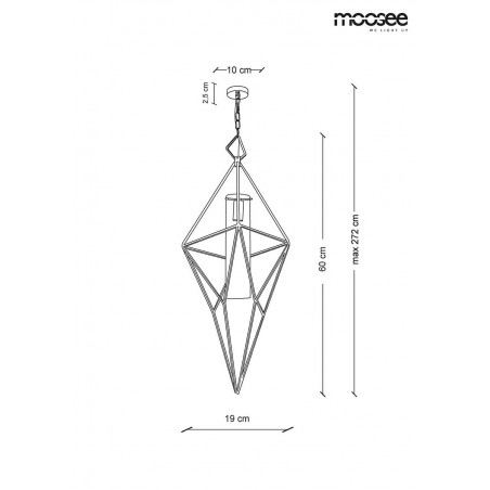 MSE010100129 MOOSEE lampa wisząca HAVANA M - złota