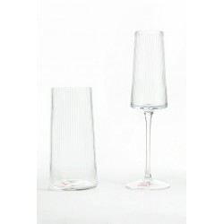 53268 KARE kieliszek do szampana RIFFLE 215 ml transparentny