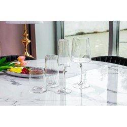 53268 KARE kieliszek do szampana RIFFLE 215 ml transparentny