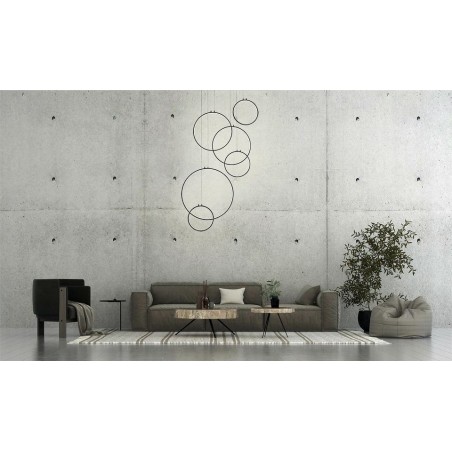 MSE010100371 MOOSEE lampa wisząca CIRCULO SIX czarna