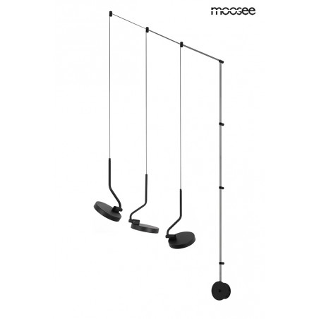 MSE010100385 MOOSEE lampa ścienna FLAT 3 czarna