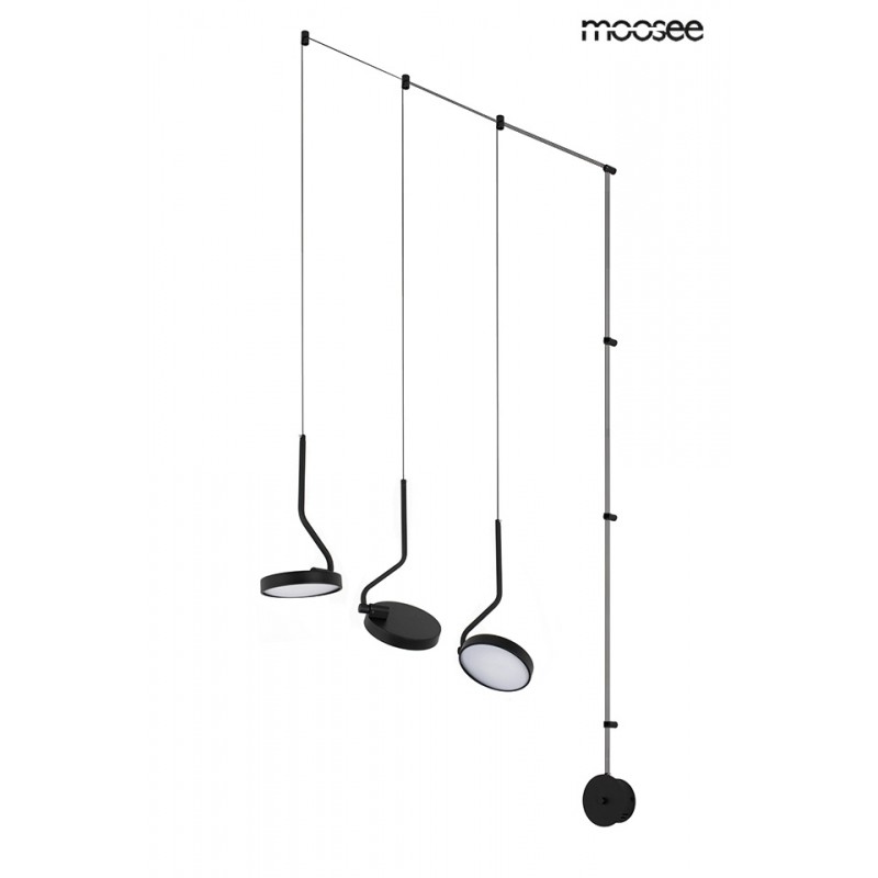 MSE010100385 MOOSEE lampa ścienna FLAT 3 czarna