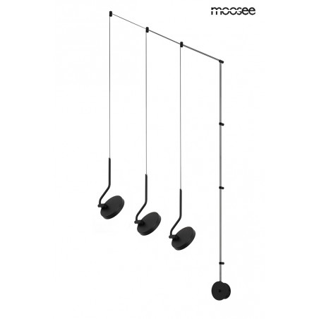 MSE010100385 MOOSEE lampa ścienna FLAT 3 czarna