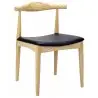 WD-593.NATURAL Krzesło ELBOW naturalne - drewno jesion, ekoskóra czarna