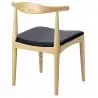 WD-593.NATURAL Krzesło ELBOW naturalne - drewno jesion, ekoskóra czarna