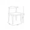 WD-593.NATURAL Krzesło ELBOW naturalne - drewno jesion, ekoskóra czarna