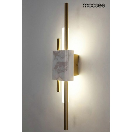 MSE010100282 MOOSEE lampa ścienna EVANS biała / złota