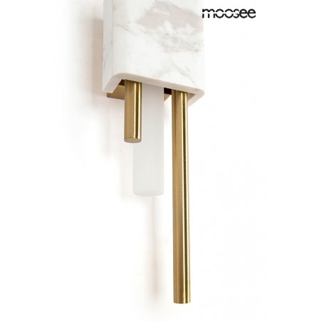MSE010100282 MOOSEE lampa ścienna EVANS biała / złota
