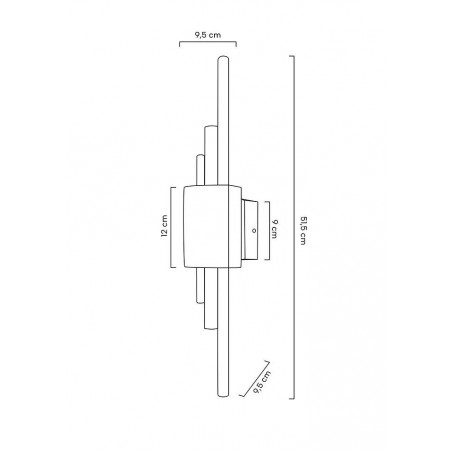 MSE010100282 MOOSEE lampa ścienna EVANS biała / złota