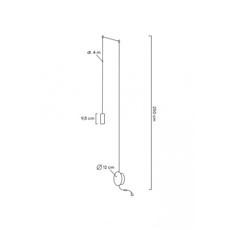 MSE1501100474 Lampa ścienna FLUSSO WALL czarna