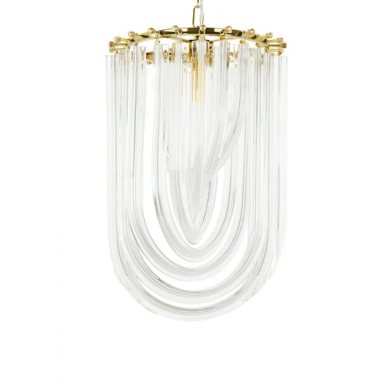 JD9607-S.GOLD Lampa wisząca MURANO S złota - szkło, metal