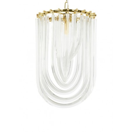 JD9607-S.GOLD Lampa wisząca MURANO S złota - szkło, metal