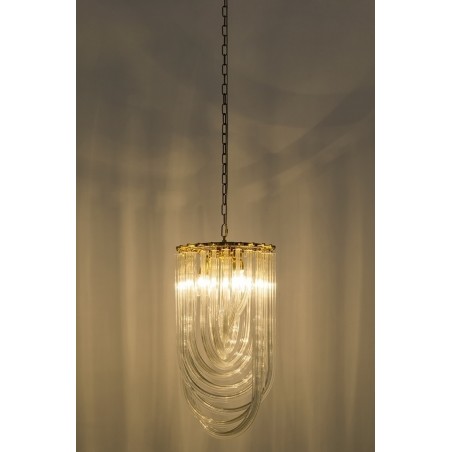 JD9607-S.GOLD Lampa wisząca MURANO S złota - szkło, metal